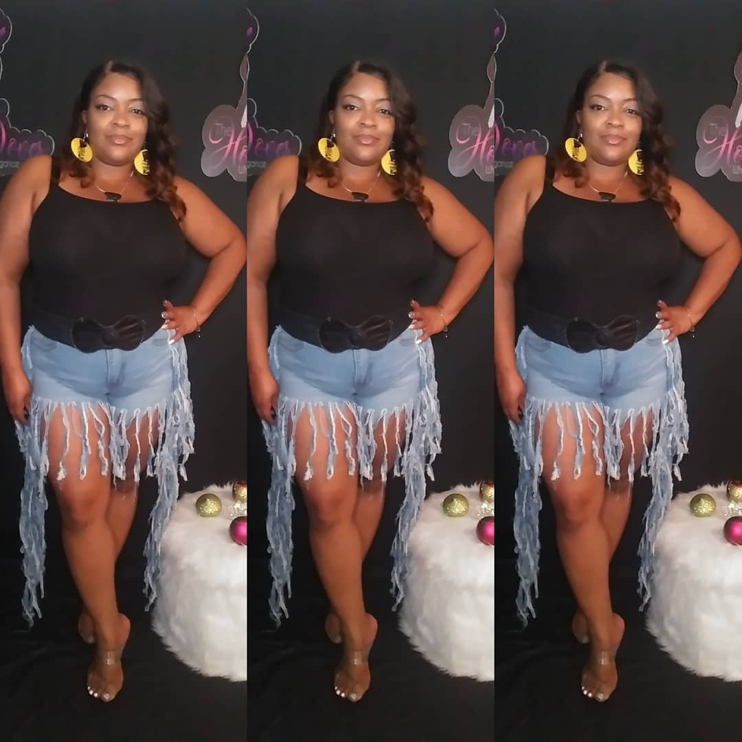 Spread My Wings Denim Shorts