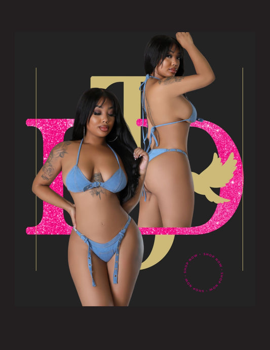 Belts & Jeans Swimsuit