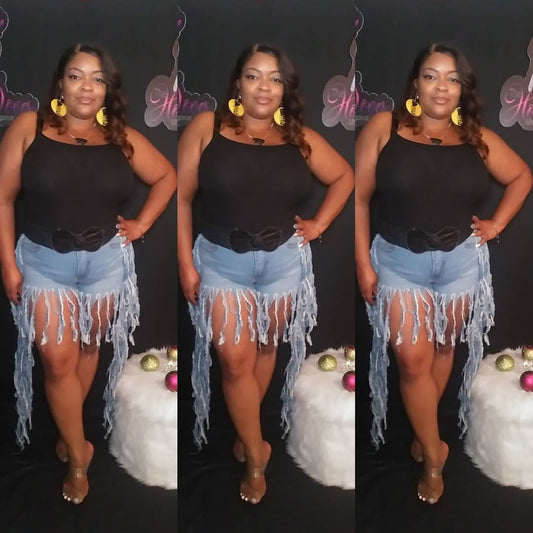 Spread My Wings Denim Shorts